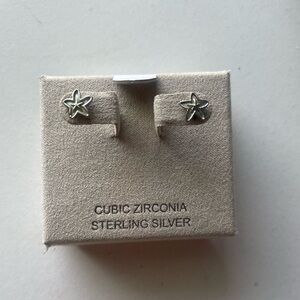 Silver Starfish Earrings
